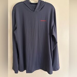 Patagonia Hoodie Mens Large Blue Hooded Long Sleeve Sun Shirt Capilene